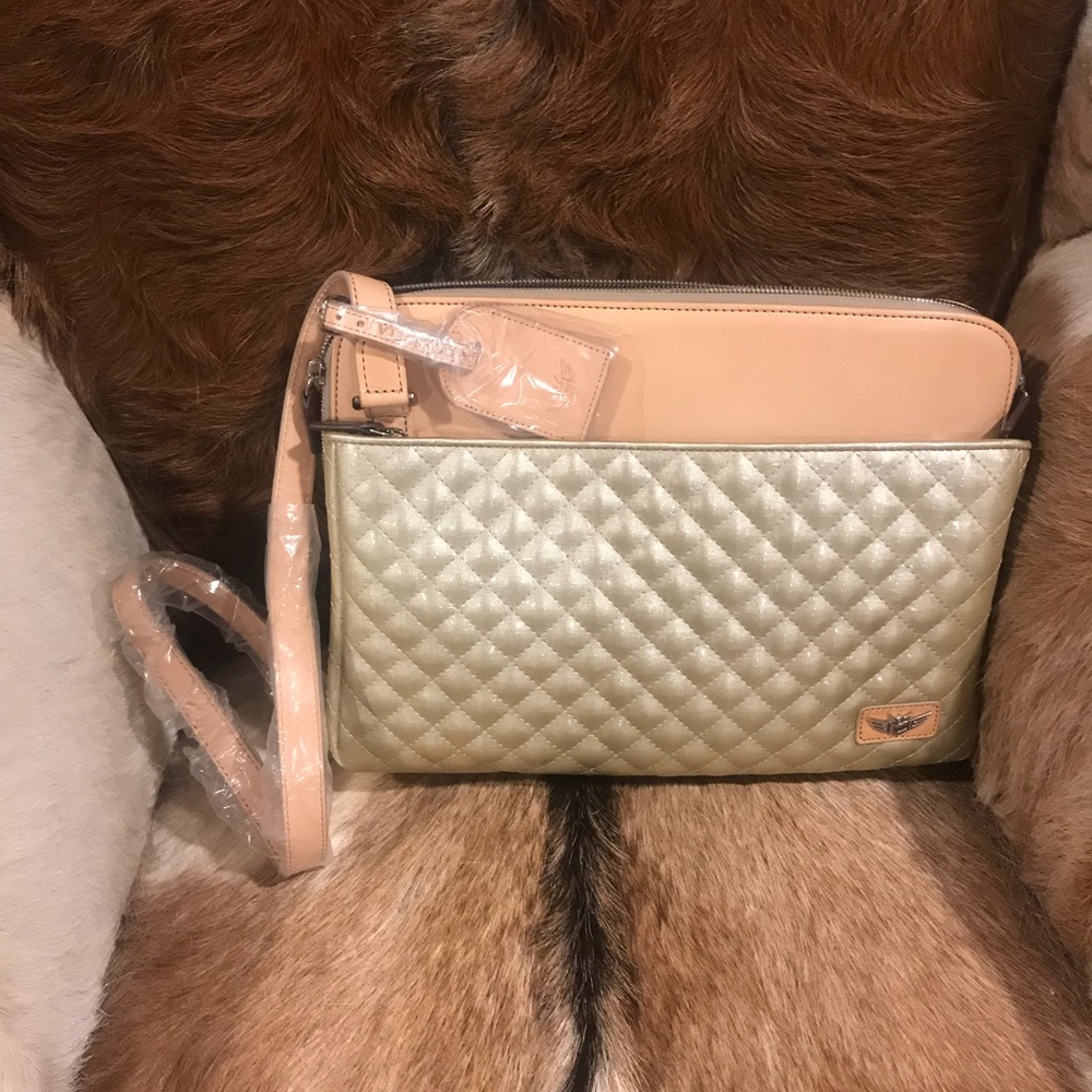 Gold metallic Consuela cross body